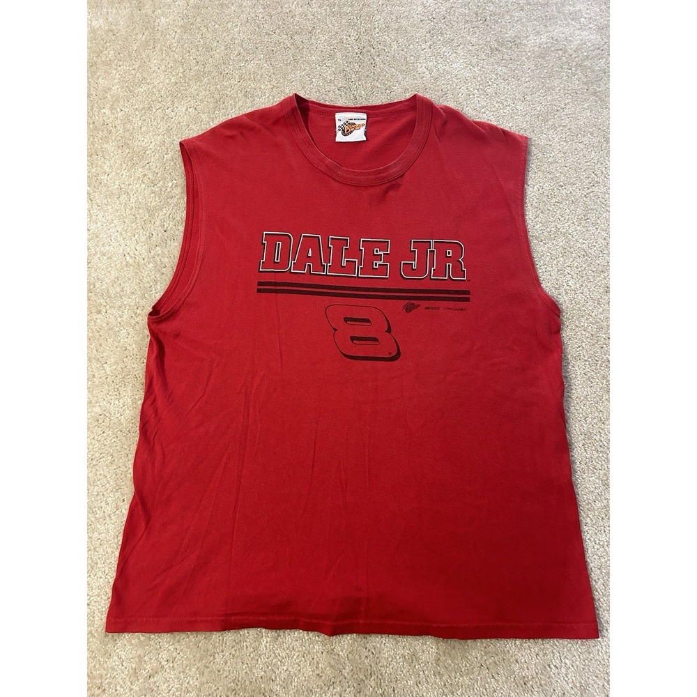 Vintage Winner Circle 2006 Dale Earnhardt Jr Tank‎ Top Mens XL Red Graphic Print